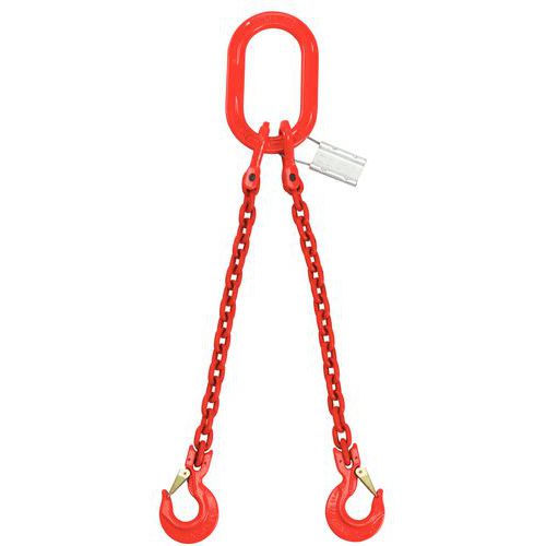 Imbracatura a catena a 2 trefoli - Portata da 2800 a 14000 kg - Non regolabile tramite gancio autobloccante