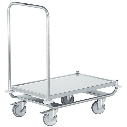 Carrello con piattaforma inox 1170x700,