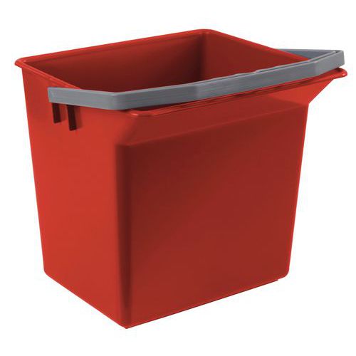 Secchio Rettangolare 6 L Rosso 24 X 22,5 X 23 cm,