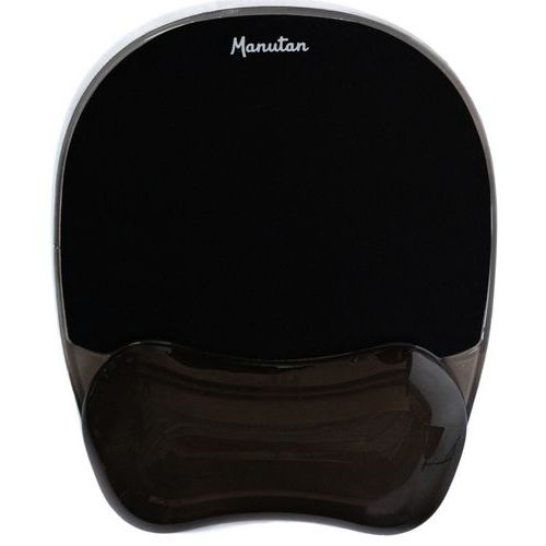 Tappetino per mouse con poggia-polsi - Gel nero,