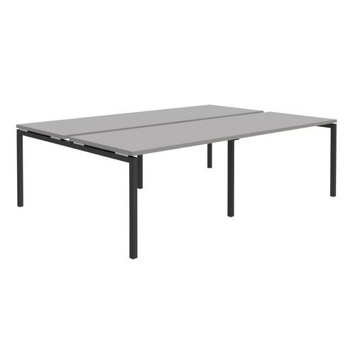 Scrivania diritta 4 posti grigio chiaro Open Bench 120 cm,