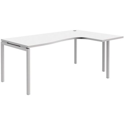 Scrivania Compatta Open Bianco Estensione:Destra L 180 cm,