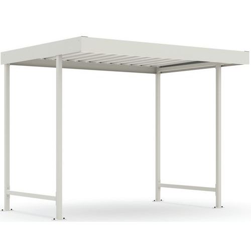 Riparo per biciclette galv+RAL 9002-Leipzig L12 mod semplice,