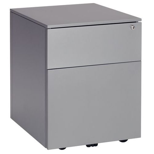 Adema Cassettiera Mobile 2 Cassetti - Argento,