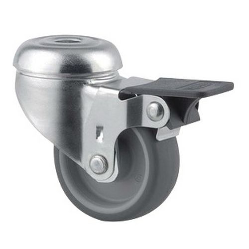 Rotella girevole con freno - carico 40 kg,