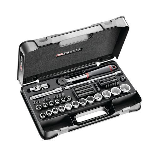 Set di chiavi a bussola esagonali 1/2 metriche - 48 pezzi - S.851,
