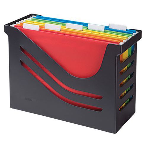 Cont. di archiviazione 5 cartelle sospese Euroflex Nero,