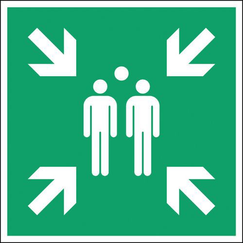 Cartello Punto di raccolta - Rigido 200 x 200 mm,