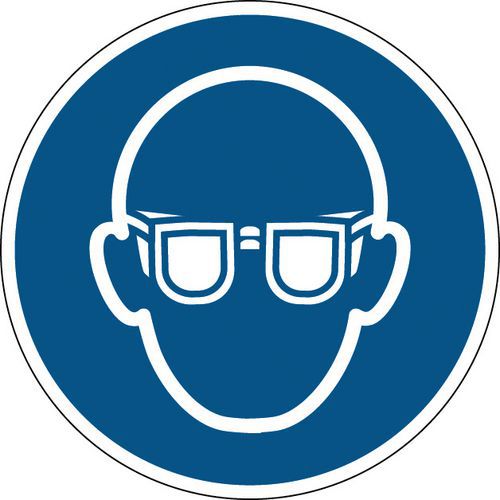 Occhiali di protezione obbligatori rigido 10 cm Ø,