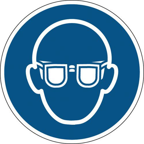 Occhiali di protezione obbligatori rigido 20 cm Ø,