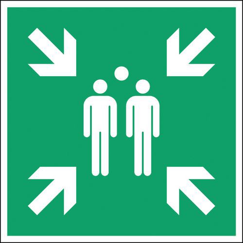 Cartello: Punto di raccolta dopo evacuazione 315 x 315 mm,