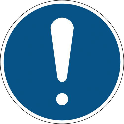 Cartello: Segnale generale di obbligo 100 mm,