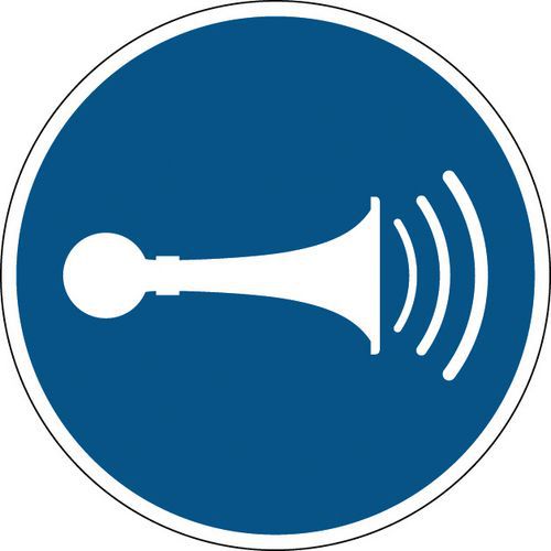 Cartello: Clacson 200 mm,