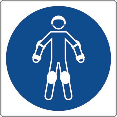 cartello 12x12 cm (protezioni per pattini a rotelle obblig.),