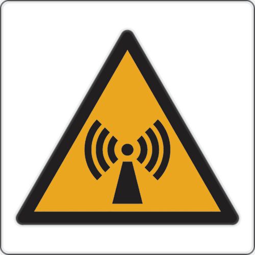 Cart. Alluminio attenzione 200 x 200 mm radiaz non ionizz,