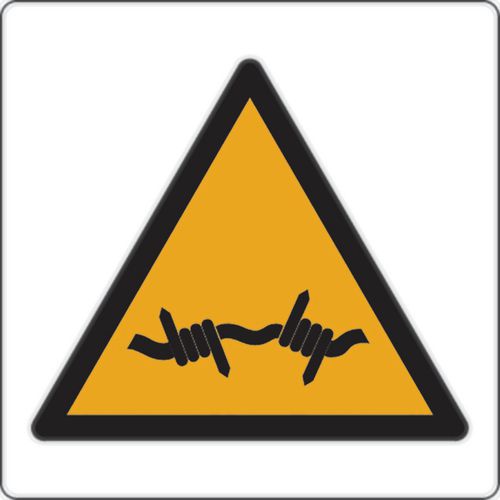 cartello 12x12 cm (attenzione: filo spinato),