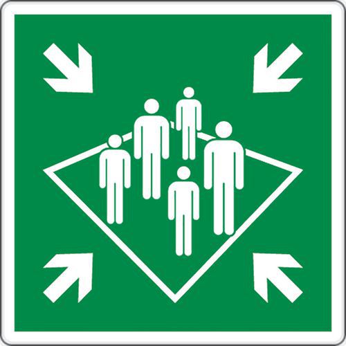 cartello 20x20 cm (punto di raccolta a bordo),