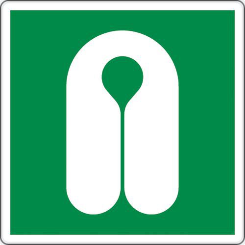 cartello 35x35 cm (giubbotto di salvataggio),