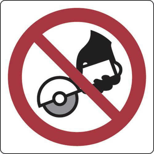 cartello 35 x 35 cm (divieto di lucidatura manuale),