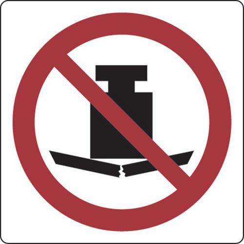 cartello 35 x 35 cm (carico pesante vietato),