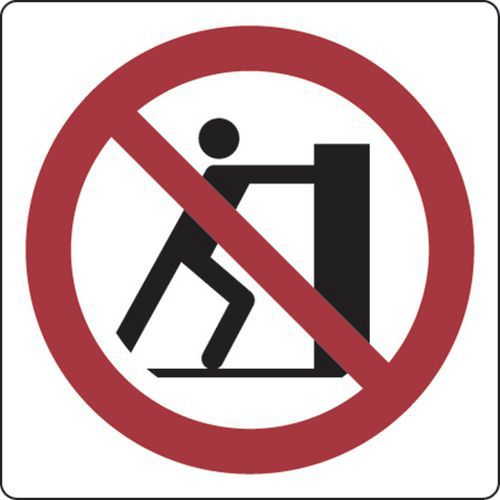 cartello 35 x 35 cm (vietato spingere),