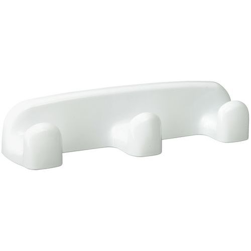 Attaccapanni Con 3 Ganci In Plastica Bianco,