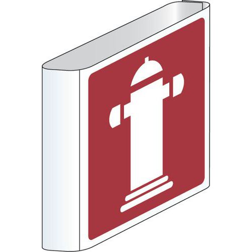 cartello 20x20 cm su due lati (attacco autopompa V.F.),