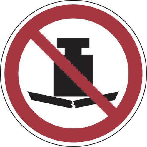 cartello diametro 20 cm (carico pesante vietato),