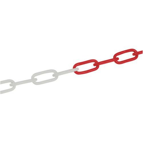 catena in acciaio rosso/bianco 2 mm,