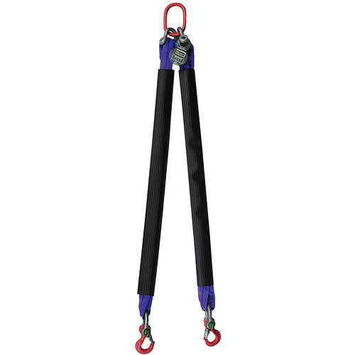 1 m Di Cinghia In Poliestere A 2 Filamenti Con Gancio F=1.4T,