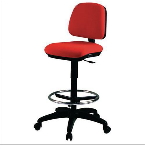 Sedia tecnica 7 c/poggiapiedi riv.ignifugo rosso H: 97-123,