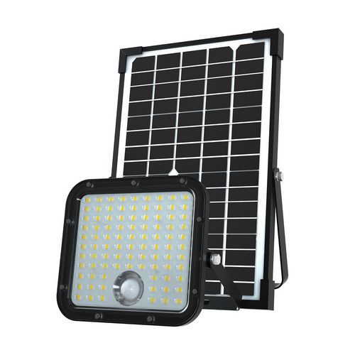Faro a led a energia solare con sensore movimento+pannello,