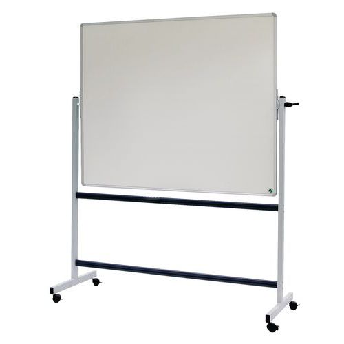 Lavagna girevole asse orizzontale 120x150cm cornice grigia Manutan Expert,