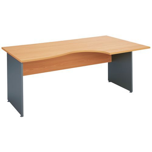 Scrivania Compatta Basik L 160 Penisola:DX faggio,