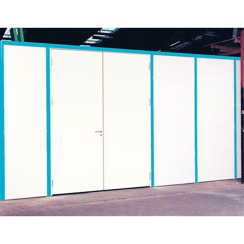 Porta A Doppio Battente Piena L Ht3M Larg2M Bianco,