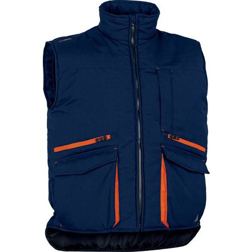 Gilet Multitasche poliestere cotone blu-arancio taglia 3XL,