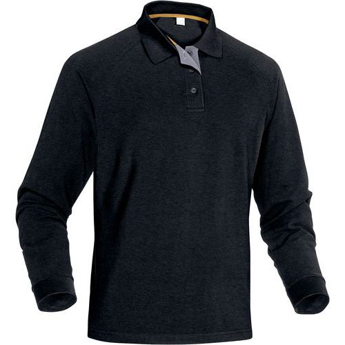 Polo 100% cotone nero taglia 3XL,