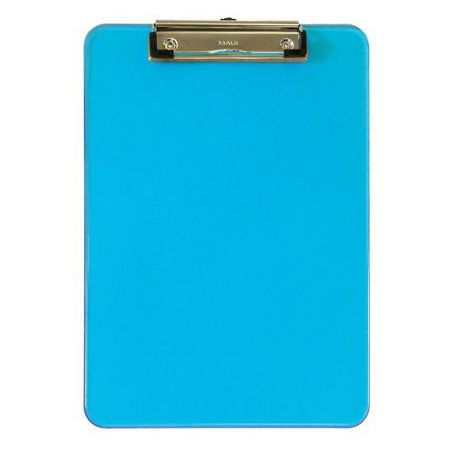 Cartellina A4 MAULneon blu, plastica con pinza ad archetto,
