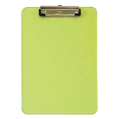 Cartellina A4 MAULneon verde, plastica pinza ad archetto,
