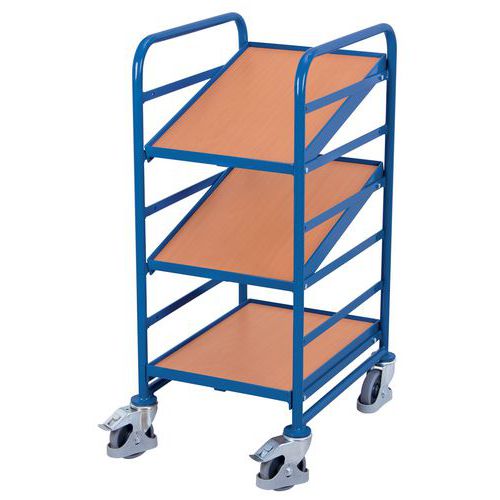 Carrello acciaio L410 portaconten., ripiani, 200kg Variofit,