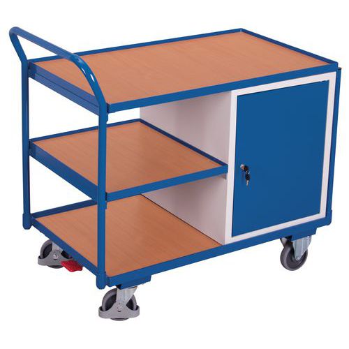 Carrello ripiani legno armadietto, 985x590mm, 250kg Variofit,