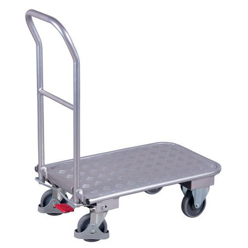Carrello alluminio sponda ribaltabile 720x450 150kg Variofit,
