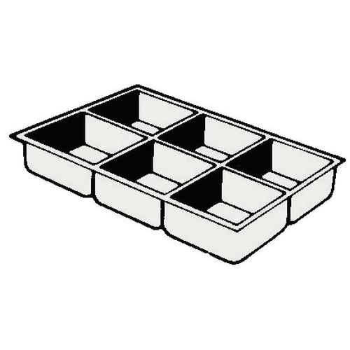 Cassetta 6 Scomp Per Cass 6cm 11.2 X 10 cm,