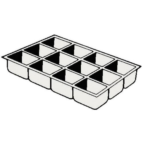 Cassetta 12 Scomp / Cass 6cm 7.2 X 7.4 cm,