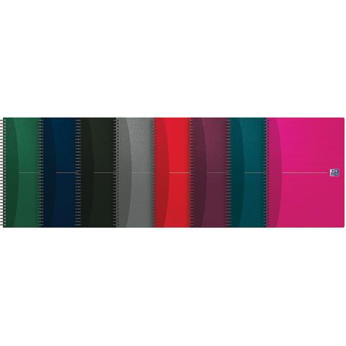 Quaderno Oxford Office ril int 210x297 180p 90g righe assor,