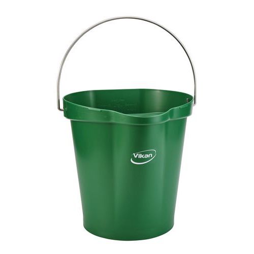 Secchio graduato, beccuccio,12 L, verde,