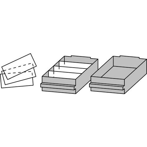 Cassetto di tipo 2 per armadio Larghezza: 16 cm Prof.: 24 cm,