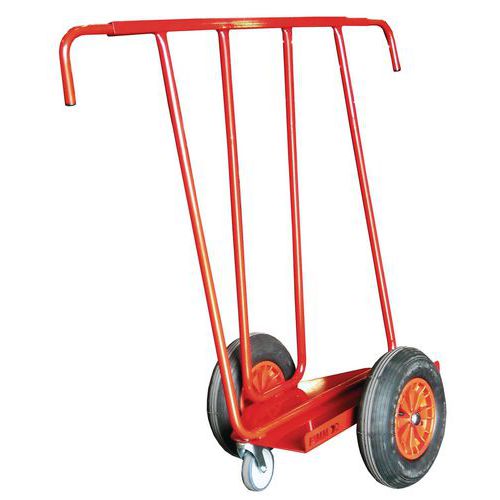 Carrello porta-pannelli, ruote pneumatiche, capacità 400 Kg,
