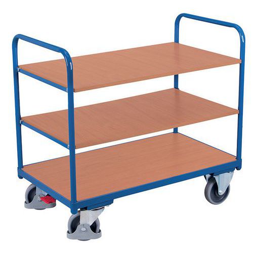 Carrello 3 ripiani legno barre vert. 1000x600 250kg Variofit,