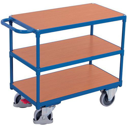Carrello 3 ripiani legno-barra orizz. 850x500 400 kg Variofit,